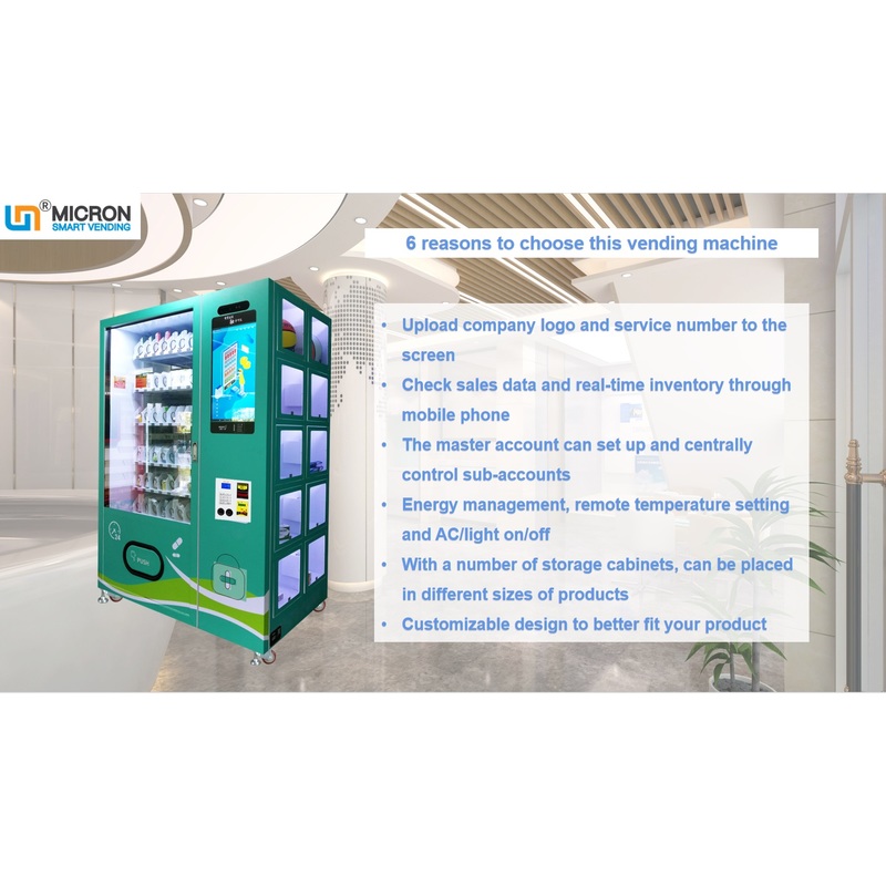 snack beverage vending machine with touch screen
